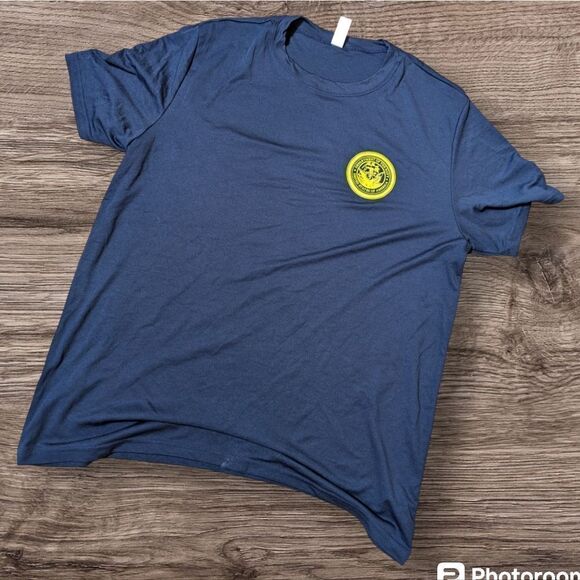 Navy Blue Nylon Tee Shirt - Picture 1 of 6